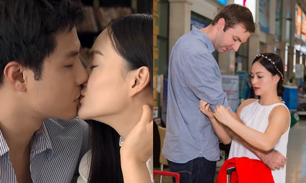 Lan Phương kể chuyện chồng Tây đến phim trường thấy vợ đóng cảnh hôn bạn diễn nam thì bỏ đi