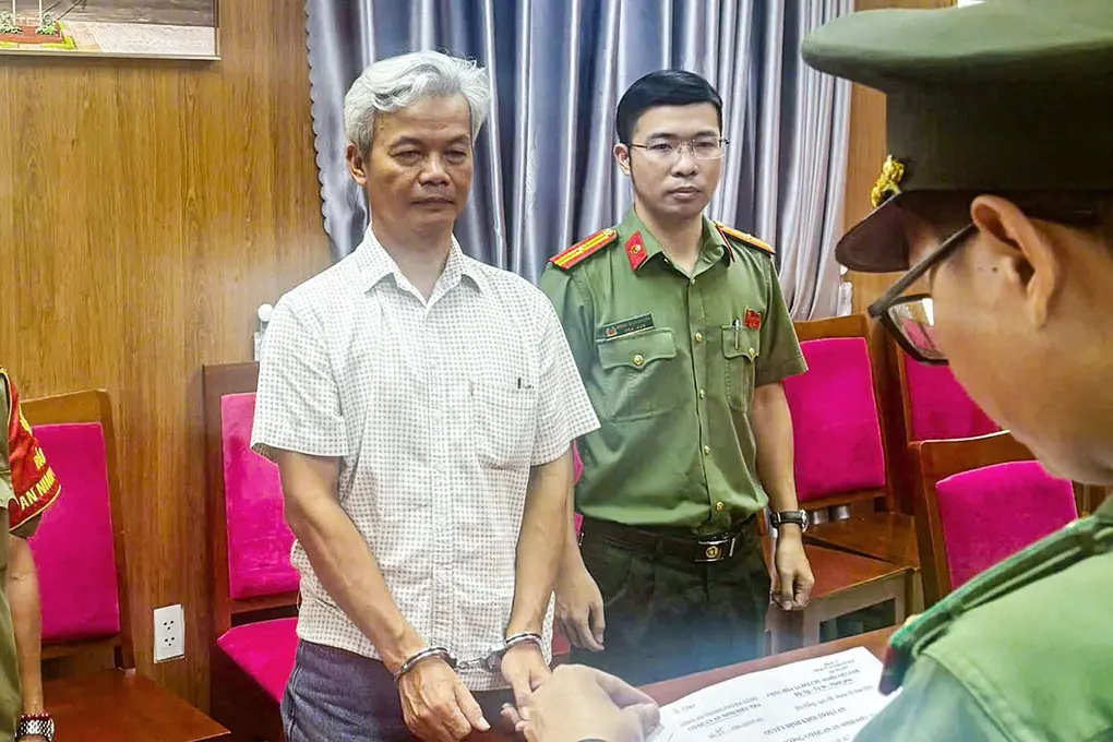 Trương Văn Thiên Tư khi bị bắt. Ảnh: Khanh Huynh