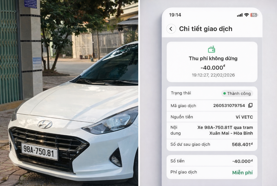 Chiếc Hyundai Grand i10 biển kiểm soát 98A-750.81 của chị Thân Thị Thu Soan bị mất trộm lúc 22h30 ngày 8/2/2026 đến nay chưa tìm lại được. Ảnh: NVCC