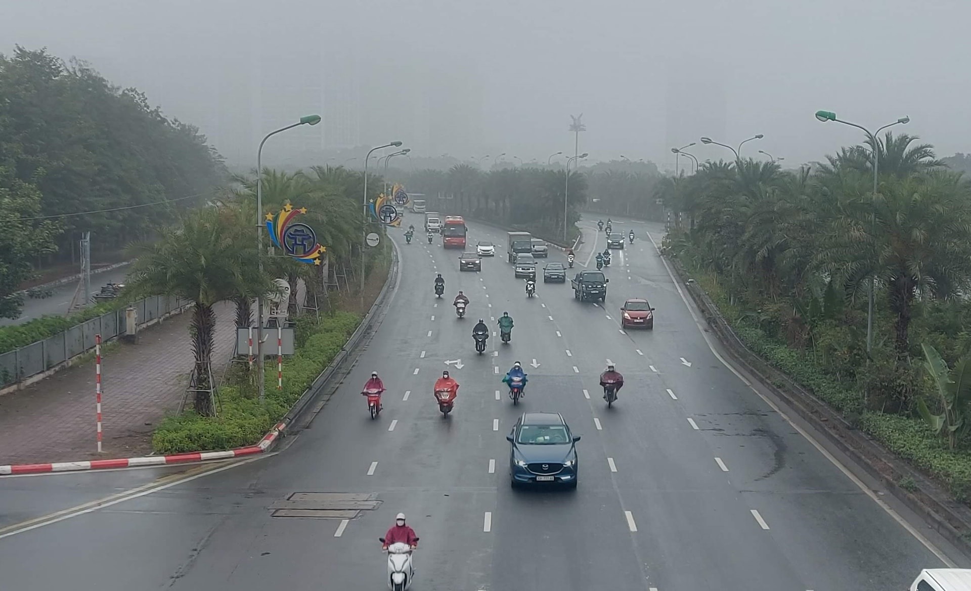 Hà Nội mưa rào rải rác và dông vài nơi từ đêm 8 đến ngày 10-3, chuyển rét từ đêm 9-3. Ảnh: Bảo Châu