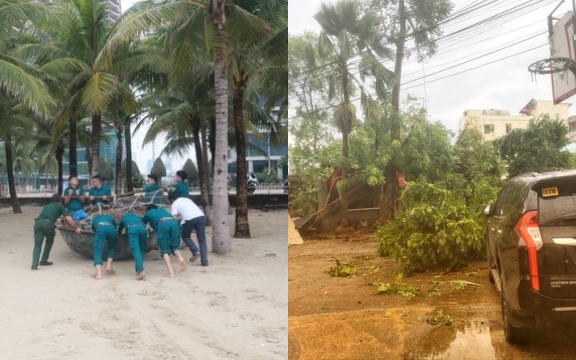 Bất chấp bão Noru sắp đổ bộ, người dân vẫn vô tư tắm biển Đà Nẵng