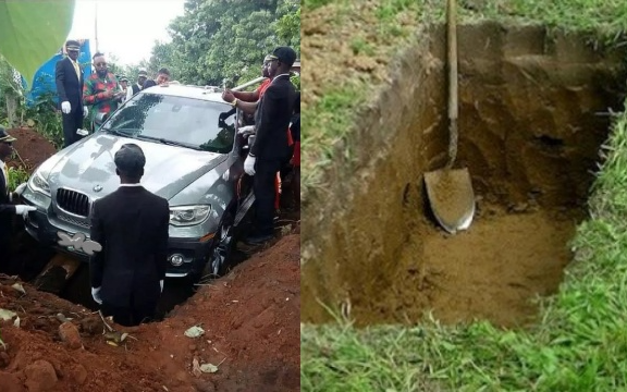 Con trai chôn cất bố trong chiếc BMW mới toanh vì khi bố còn sống chưa kịp mua tặng