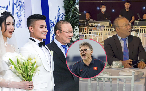 HLV Park Hang-seo dặn dò Quang Hải trong ngày cưới Chu Thanh Huyền, ông Troussier vắng mặt sau lùm xùm 