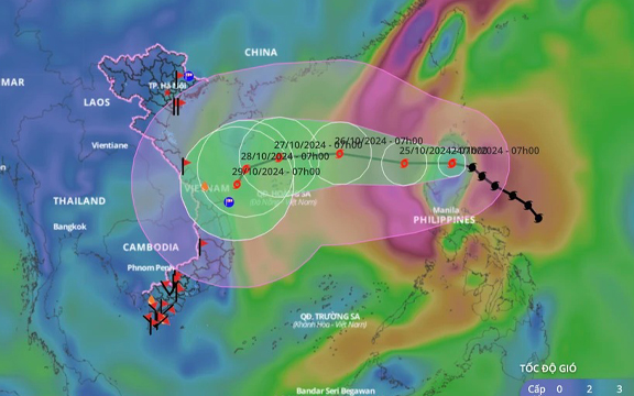 Chiều tối nay bão Trà Mi vào Biển Đông, có đường đi ‘kì dị’