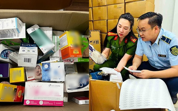 Cảnh sát công bố hình ảnh thực phẩm chức năng giả của vợ chồng dược sĩ Hà Nội