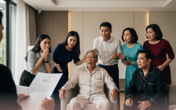 Biết mình mắc ung thư phổi, bố chồng vội vàng làm di chúc nhưng ông để hết toàn bộ tài sản cho 1 cái tên hoàn toàn xa lạ