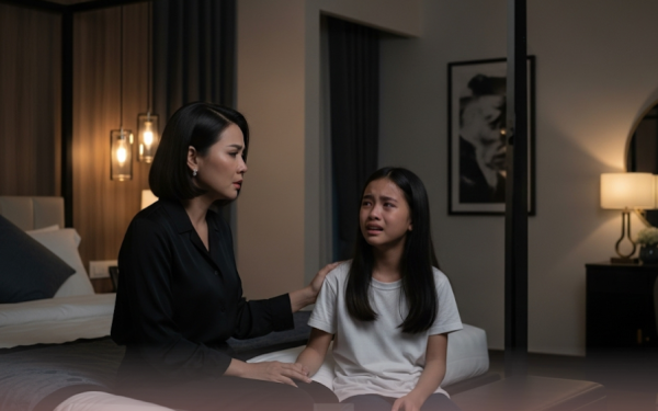 Hạnh phúc khi tái hôn với chồng già giàu có, nửa đêm con gái 13 tuổi khóc lóc xin tôi ly hôn