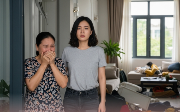 Mẹ gọi điện bảo về gấp vì bố ốm nặng, đến nơi thấy người ngồi cạnh bố, tôi đưa mẹ vào viện