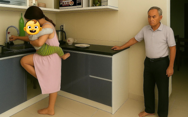 Bố vợ vượt 200 cây số lên thăm con rể ốm, thấy chân dung “người giúp việc” trong bếp liền bắt ly hôn