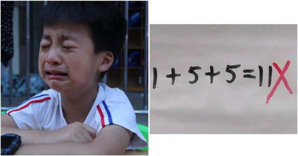 Con làm phép tính ‘1 + 5 + 5 = 11’ bị cô giáo gạch đỏ, bố tưởng cô chấm nhầm, gọi điện hỏi và cái kết ‘bức xúc’ Con làm phép tính ‘1 + 5 + 5 = 11’ bị cô giáo gạch đỏ, bố tưởng cô chấm nhầm, gọi điện hỏi và cái kết ‘bức xúc’