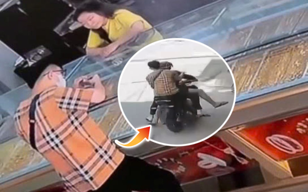 Thanh niên đi dép lê, mặc áo kẻ vờ hỏi mua nhẫn rồi táo tợn cướp vàng ở TPHCM