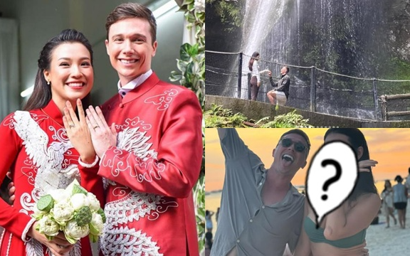 Chồng cũ MC Hoàng Oanh quỳ gối cầu hôn bạn gái mới sau 3 năm ly hôn