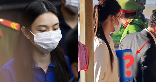 Hoa khôi Thuý Vi mang đến phiên toà xét xử Thuỳ Tiên 1 chiếc hộp, bên trên có dòng chữ cay đắng