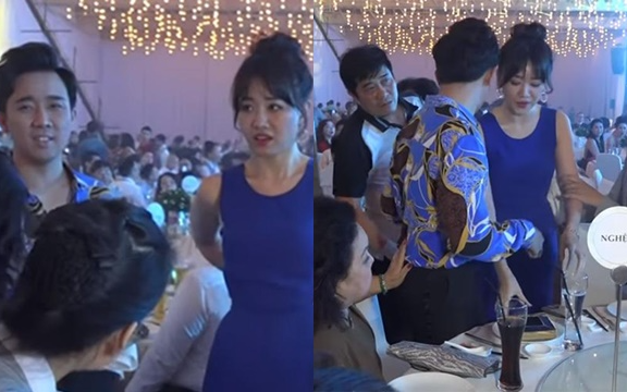 Hari Won 2 lần bị đổ nước vào người, đây là cách Trấn Thành xử lý