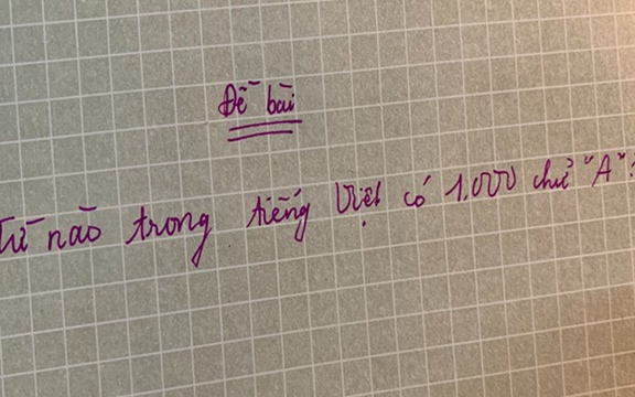 Từ tiếng Việt nào có 1.000 chữ "A"?
