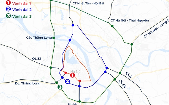 Chi tiết bản đồ khu vực dự kiến cấm xe máy xăng theo khung giờ tại Hà Nội