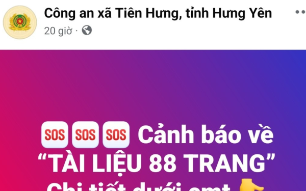 Cảnh báo về tài liệu xấu độc lan truyền trên mạng như 