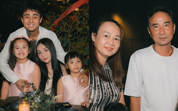 Bố mẹ Đạt G mừng sinh nhật hai con gái của Cindy Lư