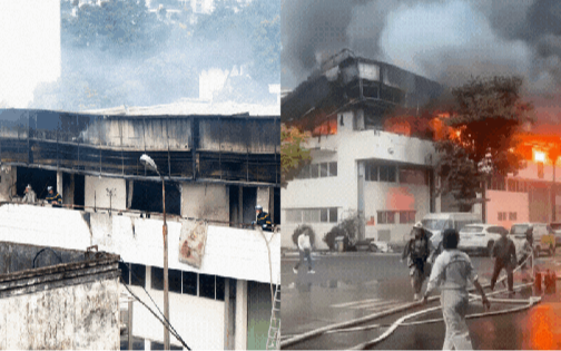 Hiện trường vụ cháy Nhà máy Bia Hà Nội Habeco