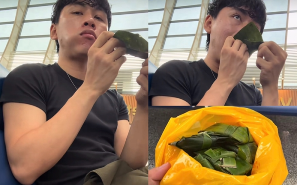 Khách ở sân bay TP.HCM cố ăn 30 cái bánh bột lọc vì cấm đem sang Nhật