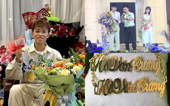 Hồ Văn Cường nhận tiền mặt cả trăm triệu đồng trên sân khấu