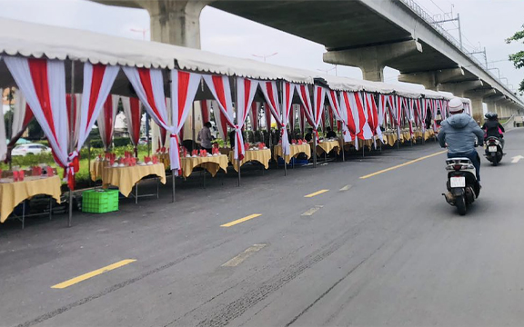 Dựng rạp cưới gần kín hết đường có bị xử ph:ạt hay không?