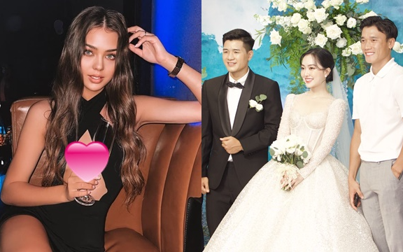 Vợ Bùi Tiến Dũng mặc váy cưới của mình đi đám cưới người khác?