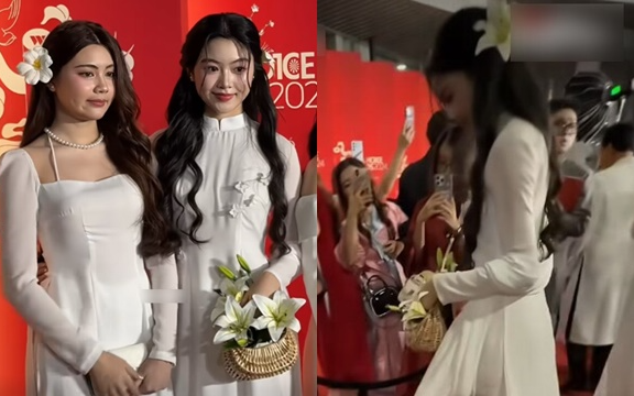 Gặp sự cố với người qua đường khi sải bước trên thảm đỏ, Lọ Lem con gái Quyền Linh ứng xử đẳng cấp hơn cả hoa hậu