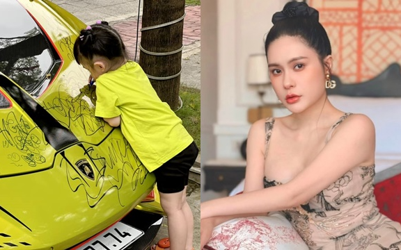 Đoàn Di Băng bức xúc khi con gái bị chỉ trích vẽ bậy siêu xe 22 tỷ: “Mẹ cho mới vẽ, nó vẽ ra tiền”