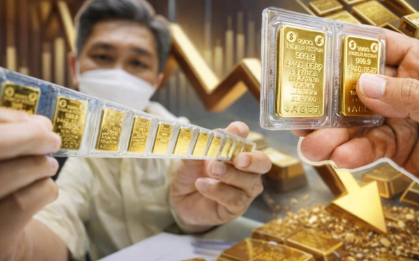 Cập nhật giá vàng sáng 1.1: Giảm mạnh, thấp nhất ba tuần