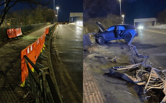 Hiện trường tan hoang khi ngôi sao bóng đá lái siêu xe gây tai nạn chỉ ít giờ sau chiến thắng tưng bừng sân cỏ