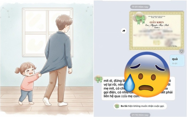 Con gái khoe giấy khen bị ba chặn Zalo vì ba đã có vợ mới