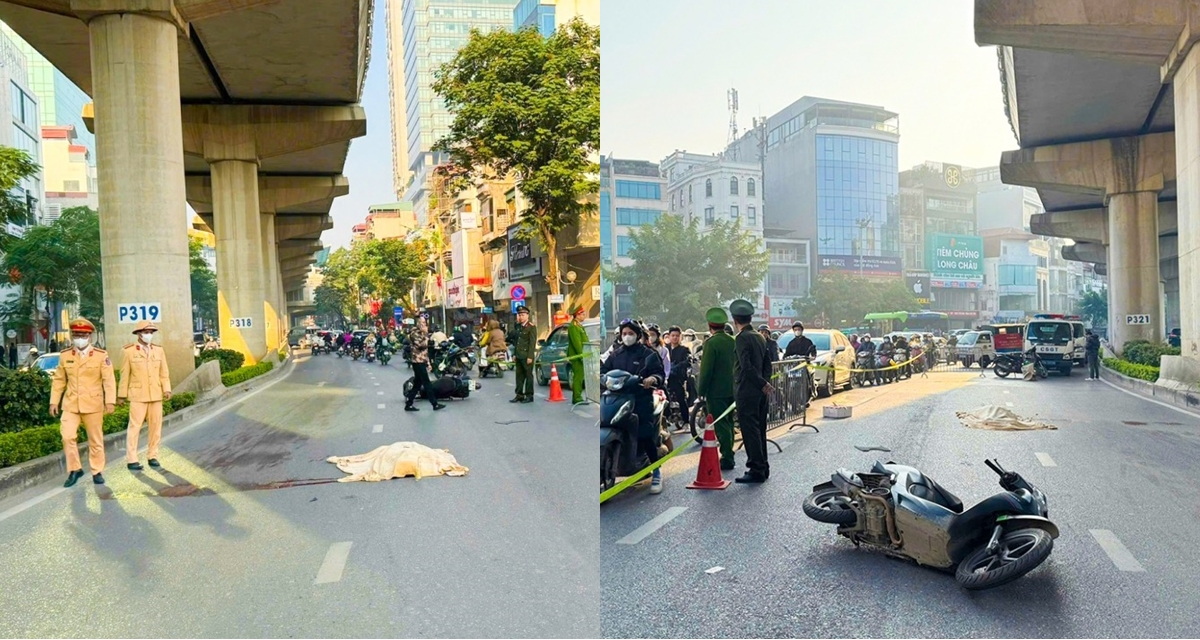 Thông tin ban đầu về thanh niên tử vong ở đường Cầu Giấy, hành động của tài xế bán tải gây tranh cãi