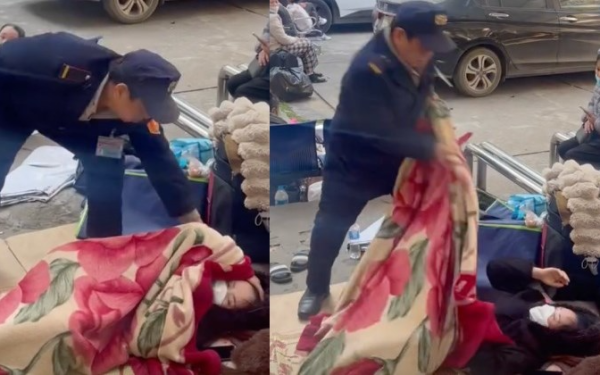 Bảo vệ Bệnh viện Bạch Mai giật chăn người nhà bệnh nhân bị buộc thôi việc