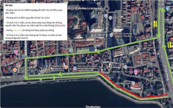 Hà Nội thí điểm điều chỉnh giao thông nút Giải Phóng - Nguyễn Hữu Thọ