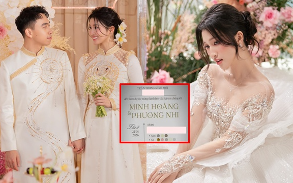 Lộ thiệp cưới Á hậu Phương Nhi và thiếu gia Minh Hoàng: Tổ chức 2 ngày, có hoạt động cực kì đặc biệt