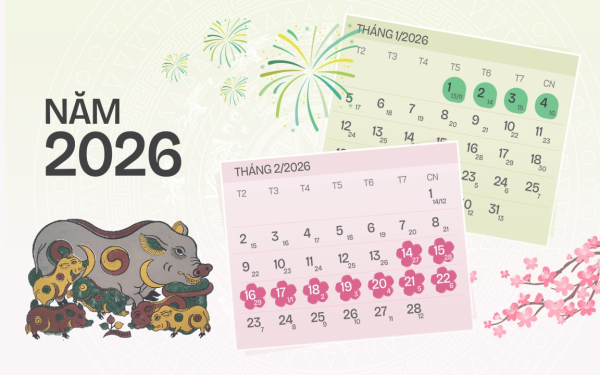 Các ngày nghỉ lễ Tết năm 2026