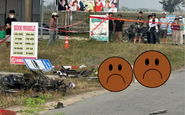 Xe tải tông loạt xe đạp điện trước cổng trường, hai người tử vong