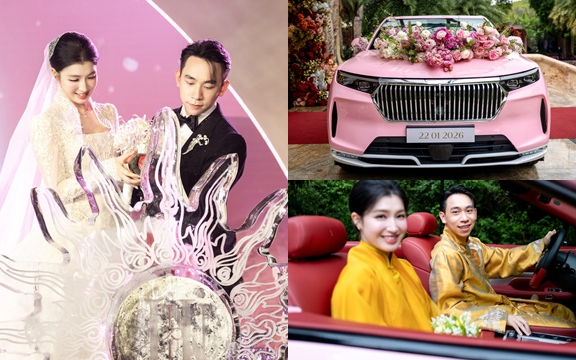Hé lộ dàn xe dâu độc bản trong đám cưới của năm Minh Hoàng - Phương Nhi