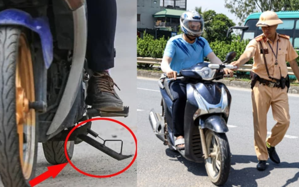 Không gạt chân chống xe gây tai nạn, bị phạt 14 triệu, trừ 10 điểm GPLX