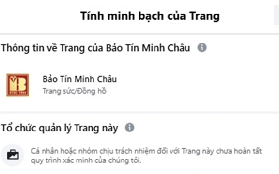 Người mua vàng chú ý: Công an Hà Nội cảnh báo về một tài khoản facebook có tên “Bảo Tín Minh Châu”