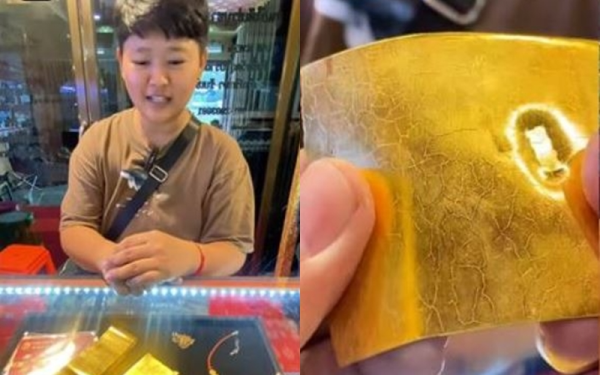 Mang vàng được cho đi kiểm tra, người phụ nữ sốc khi bán được 1,2 tỷ đồng