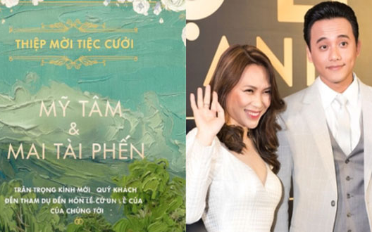 Rầm rộ ảnh thiệp cưới của Mỹ Tâm và Mai Tài Phến