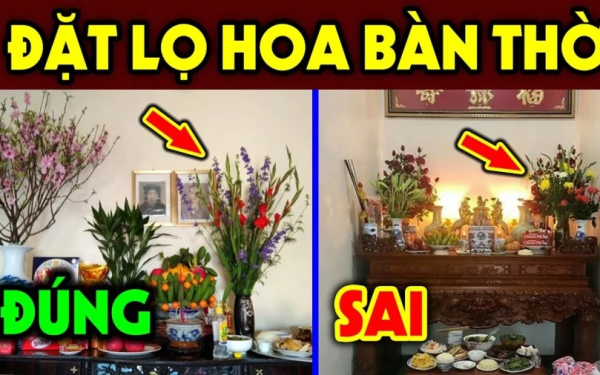 Đặt sai lọ hoa trên bàn thờ, bề trên trách phạt, làm mãi vẫn nghèo
