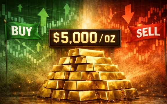 Giá vàng thế giới vượt 5.000 USD, giới phân tích cảnh báo biến động vẫn chưa kết thúc