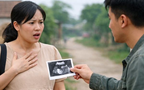 Hết Tết ôm bụng bầu lên phố mưu sinh, chồng bất ngờ đòi ở lại còn chìa ra giấy siêu âm của một người khác
