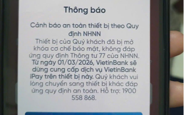 Ngừng giao dịch ngân hàng online từ tháng 3/2026 trên một số mẫu điện thoại sau