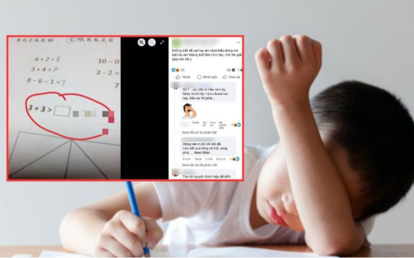 1 bài Toán lớp 1 khiến hội cha mẹ HOANG MANG!