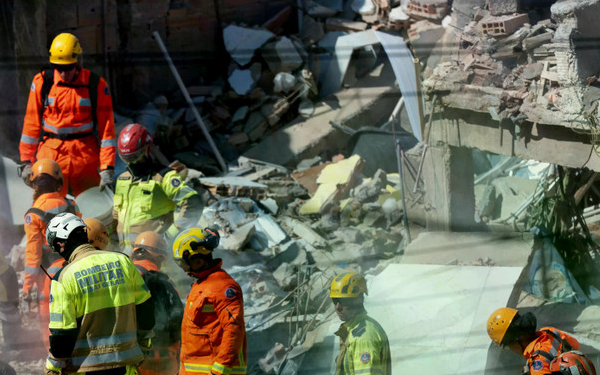 Tòa nhà 4 tầng bất ngờ đổ sập trong đêm, ít nhất 6 người thiệt mạng