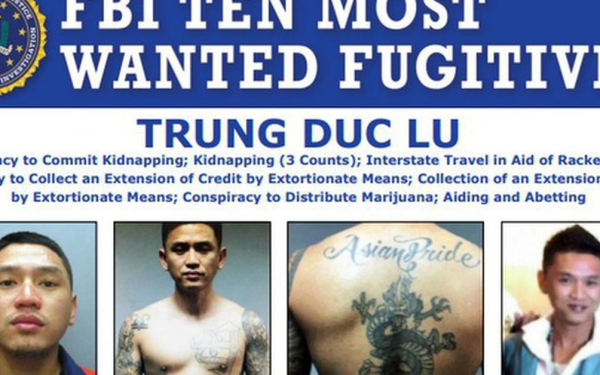 Chân dung nghi phạm gốc Việt trong tốp 10 tội phạm bị truy nã gắt gao nhất tại Mỹ
